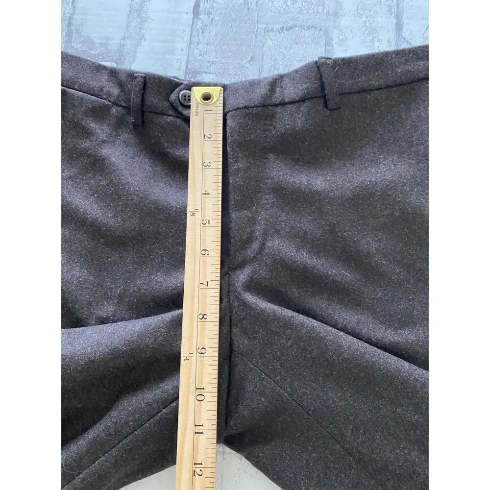Lubiam Moda Italy Virgin Wool Tailored Fit Unfinished Hem Dress Pants 48R (M)